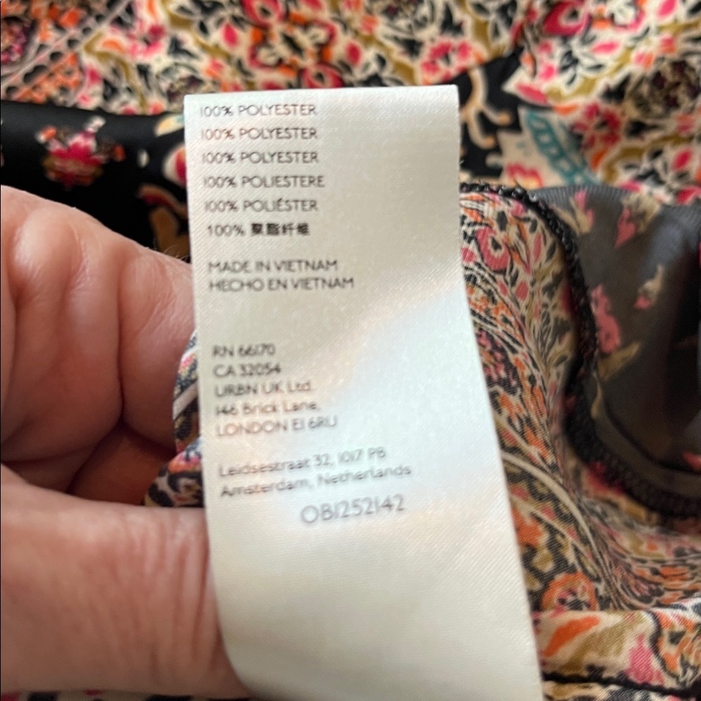 Free People Stevie Black Combo Printed Tunic Dress w/ Flowy Bell Sleeves Size S - Picture 9 of 12